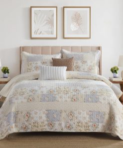 SahSahCasa 120"x102" Juego de Colcha de Reina de algodón