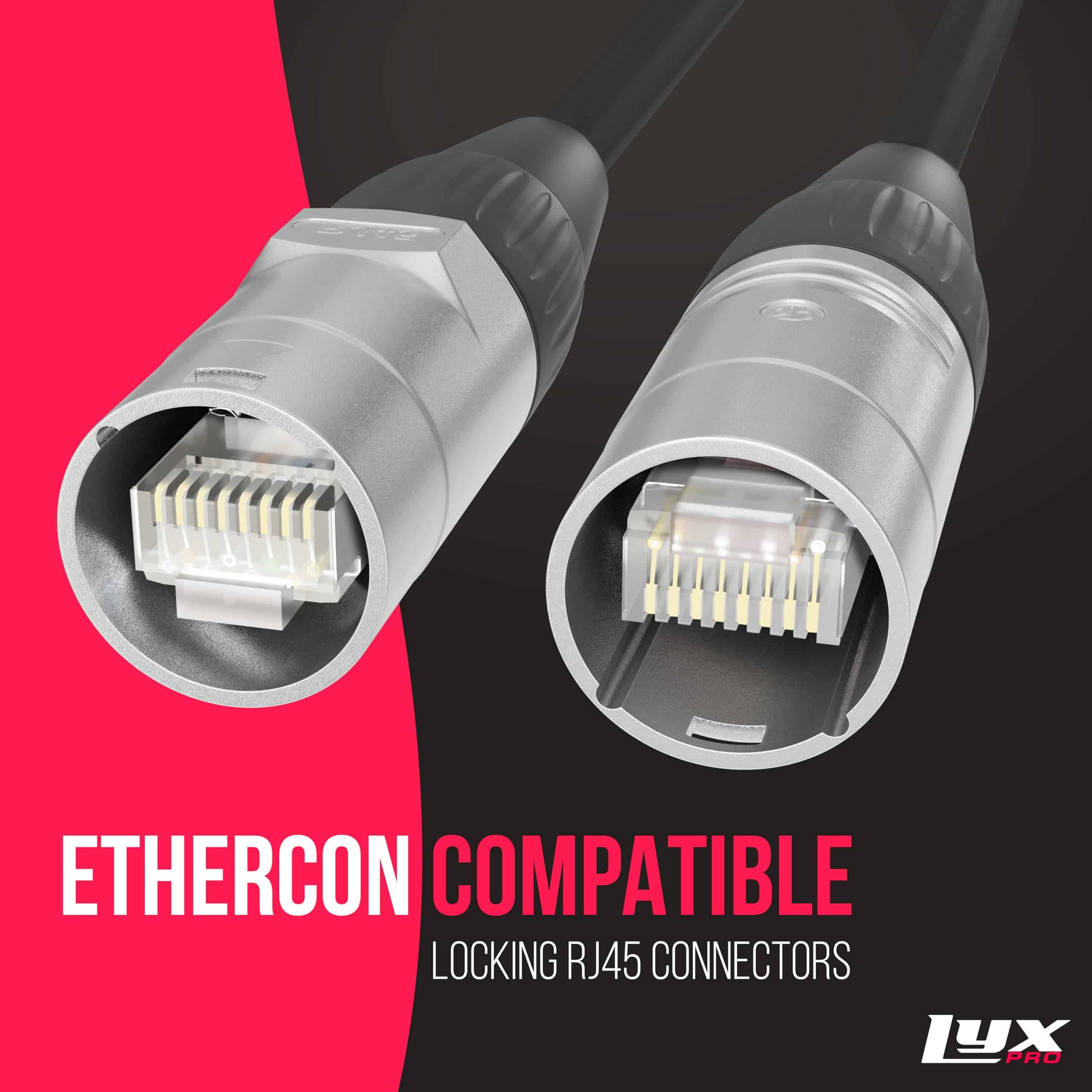 Cable Ethercon blindado LyxPro de 10 pies - Cable RJ45 - Imagen 7