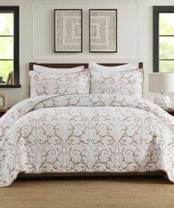 Juego de Colcha Fina para Cama King - Colcha de Algodón