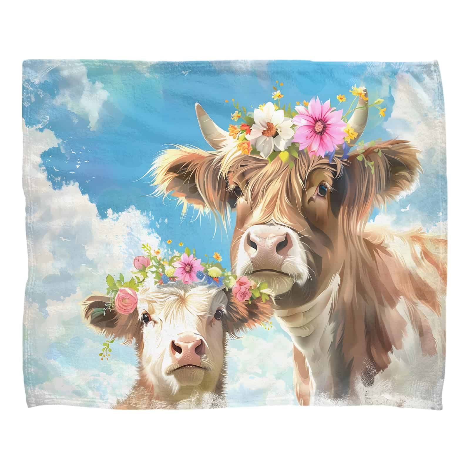 Manta de Lana Naniopick Highlands Cows Regalos para Adultos