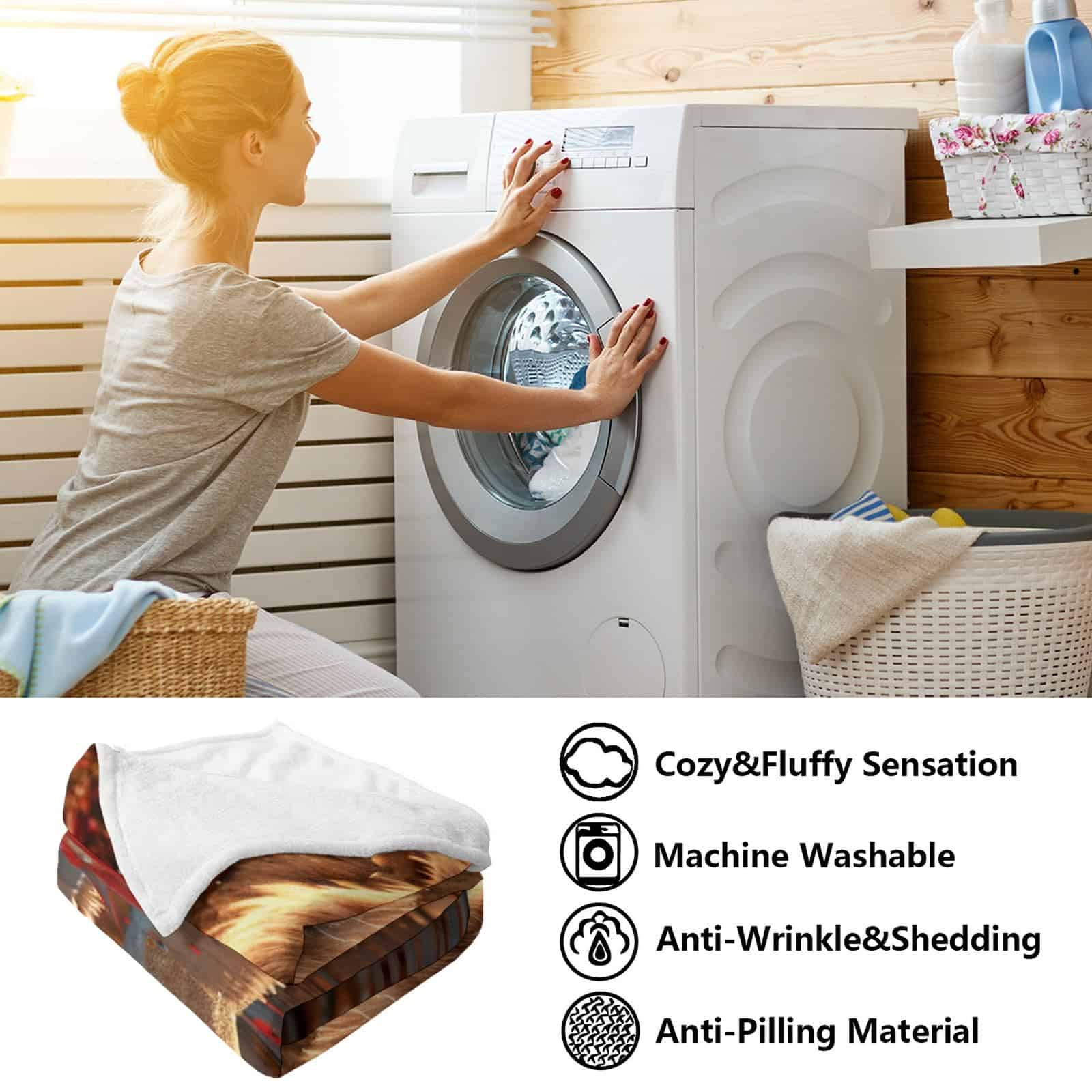 Manta de franela PINKBAY Lions, 50�60 pulgadas - Manta - Imagen 8