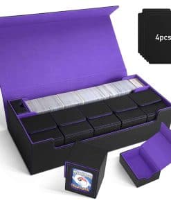 Caja de almacenamiento de cartas MTG Scimi -Negro/Morado - 1