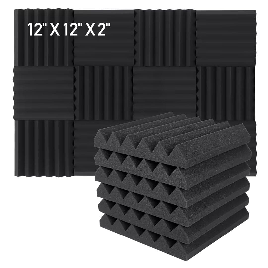 Focusound 12 Paquetes Paneles de Espuma Acústica Cuña 2" X