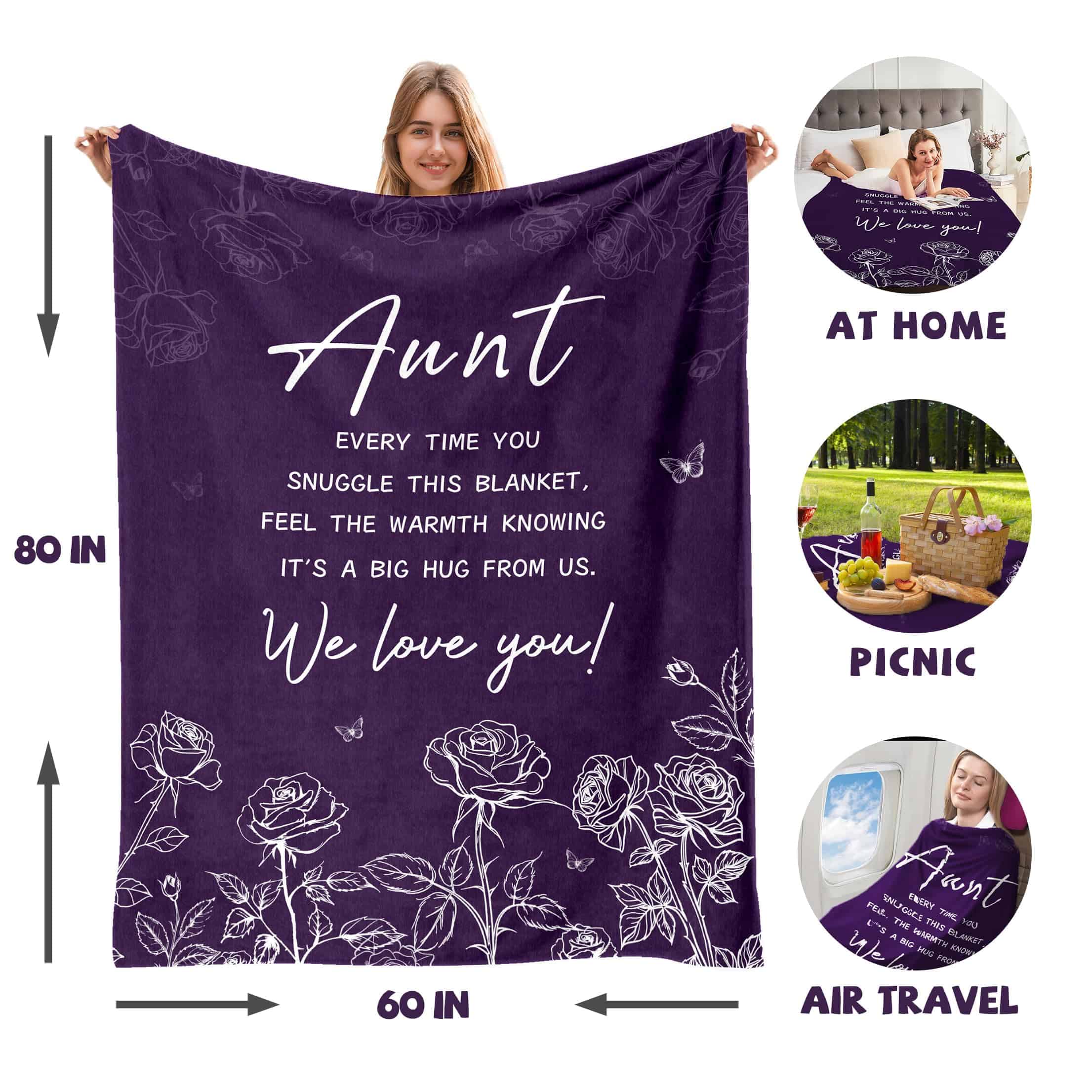 Manta de Tía AJIIUSV - El Mejor Regalo de Sobrina, Regalos - Imagen 7