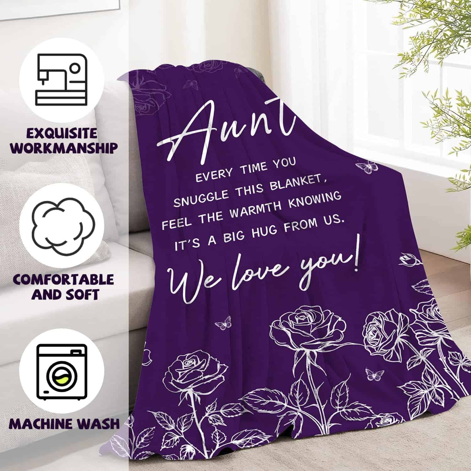 Manta de Tía AJIIUSV - El Mejor Regalo de Sobrina, Regalos - Imagen 6