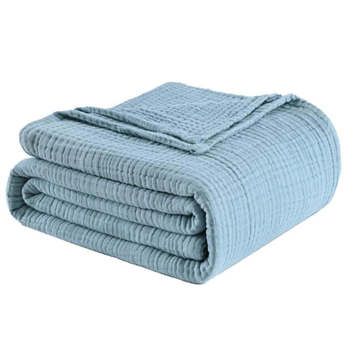 LAST MODA Manta de Muselina 100% Algodón 230x230 cm, Manta