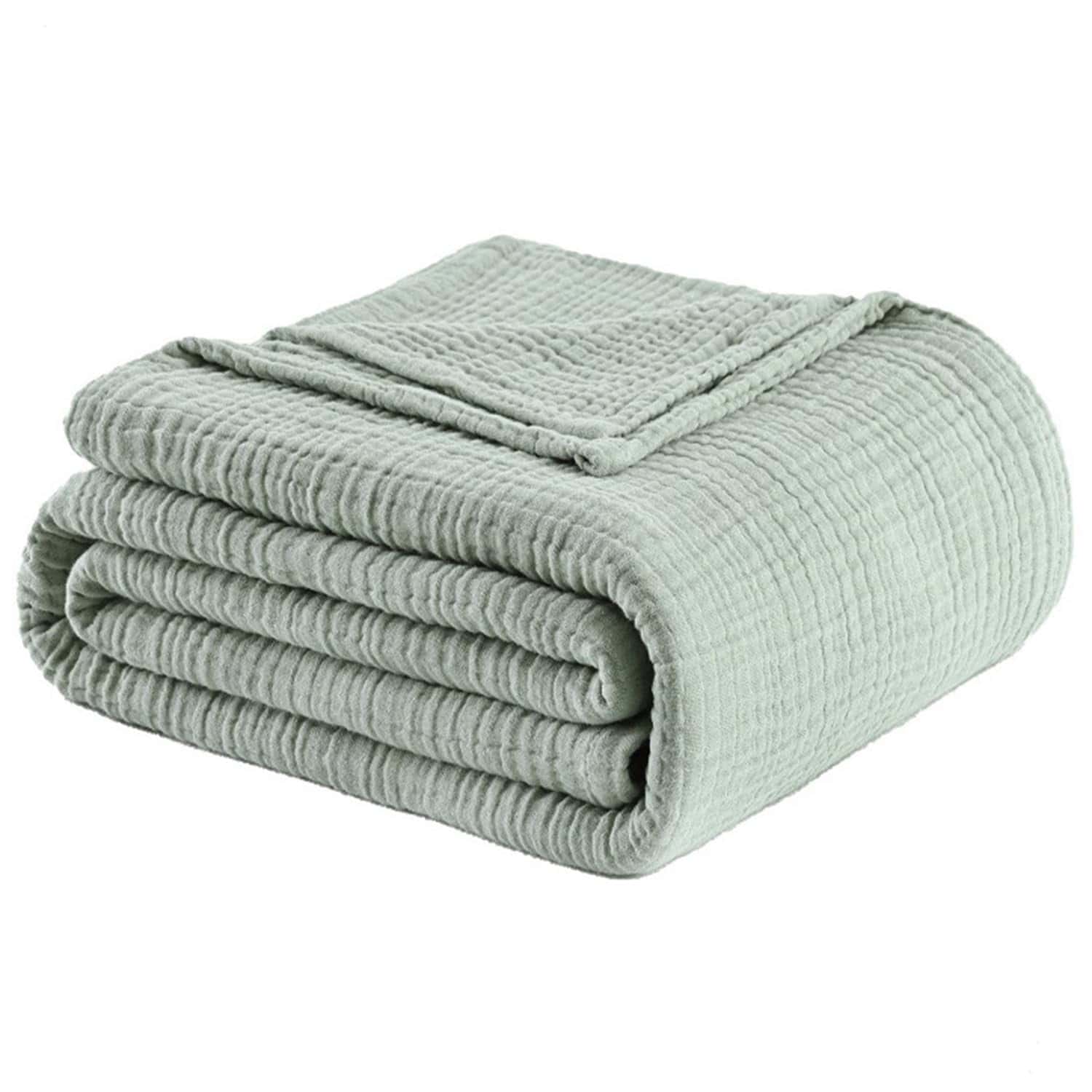 LAST MODA Manta de Muselina 100% Algodón 108”x90”, Manta de