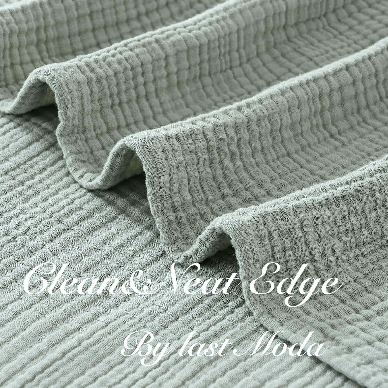 LAST MODA Manta de Muselina 100% Algodón 108”x90”, Manta de - Imagen 4