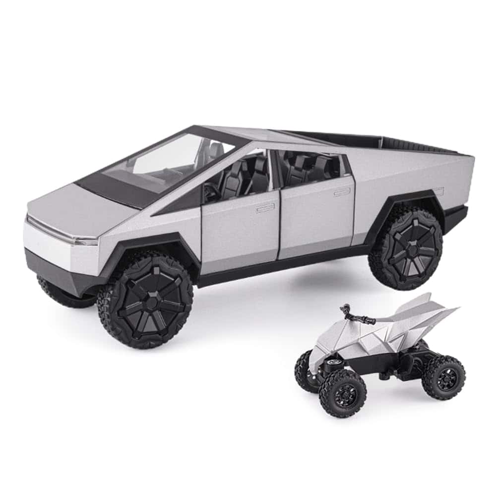 1/24 Modelo de Camioneta de Juguete Pickup con Motocicleta,