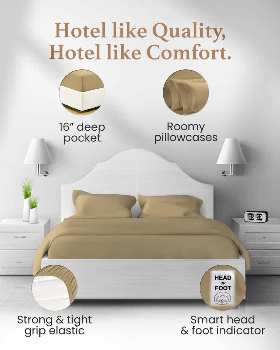 Juego de sábanas California King de GOOD SLEEP BEDDING - - Imagen 5