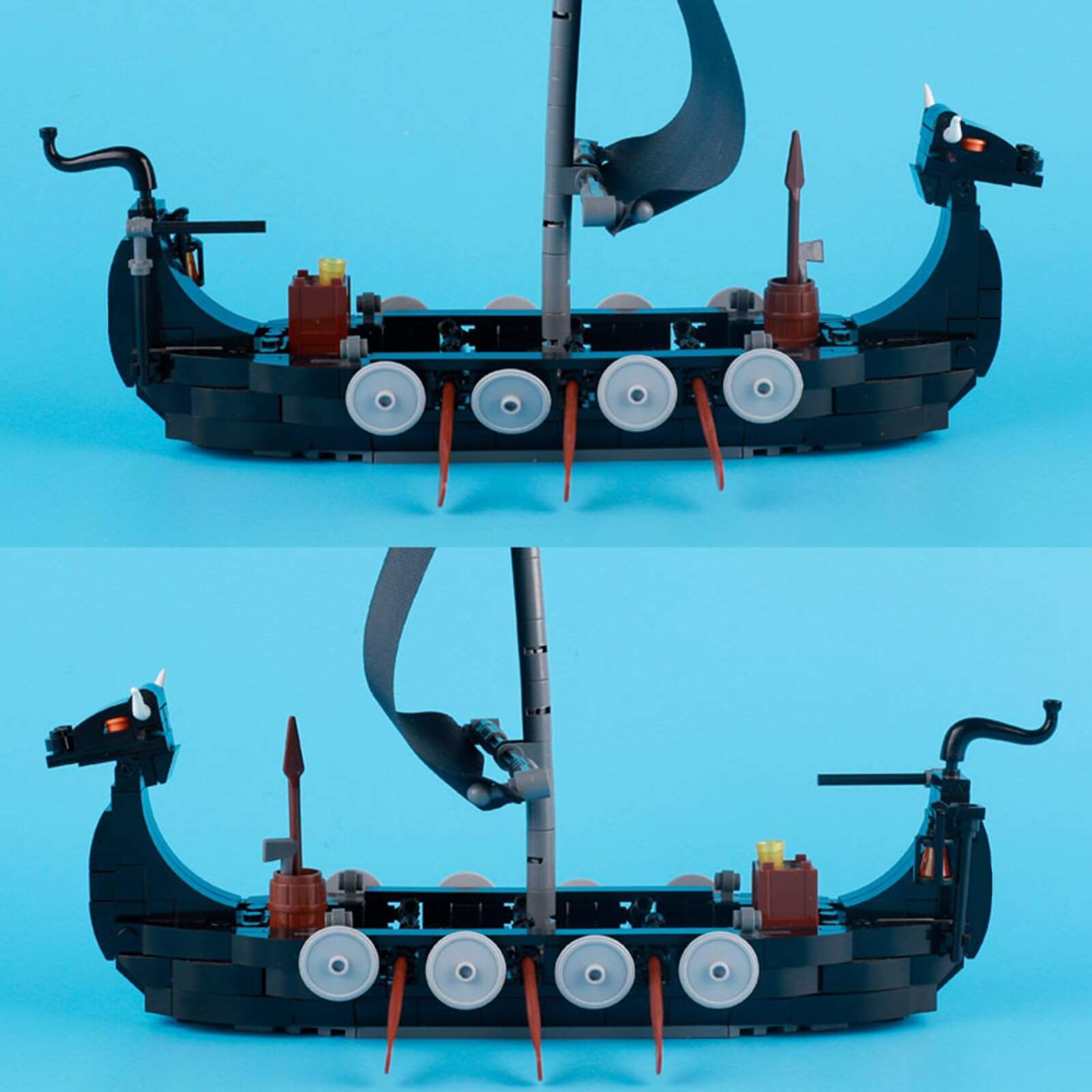 Set de Construcción de Barco Pirata Vikingo -7 Piezas) - Imagen 3