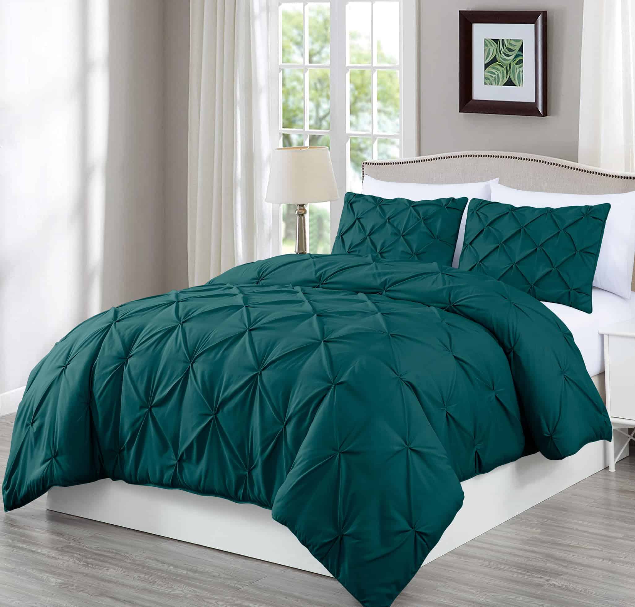 Juego de Comforter Chezmoi Collection Berlin Teal Pinch