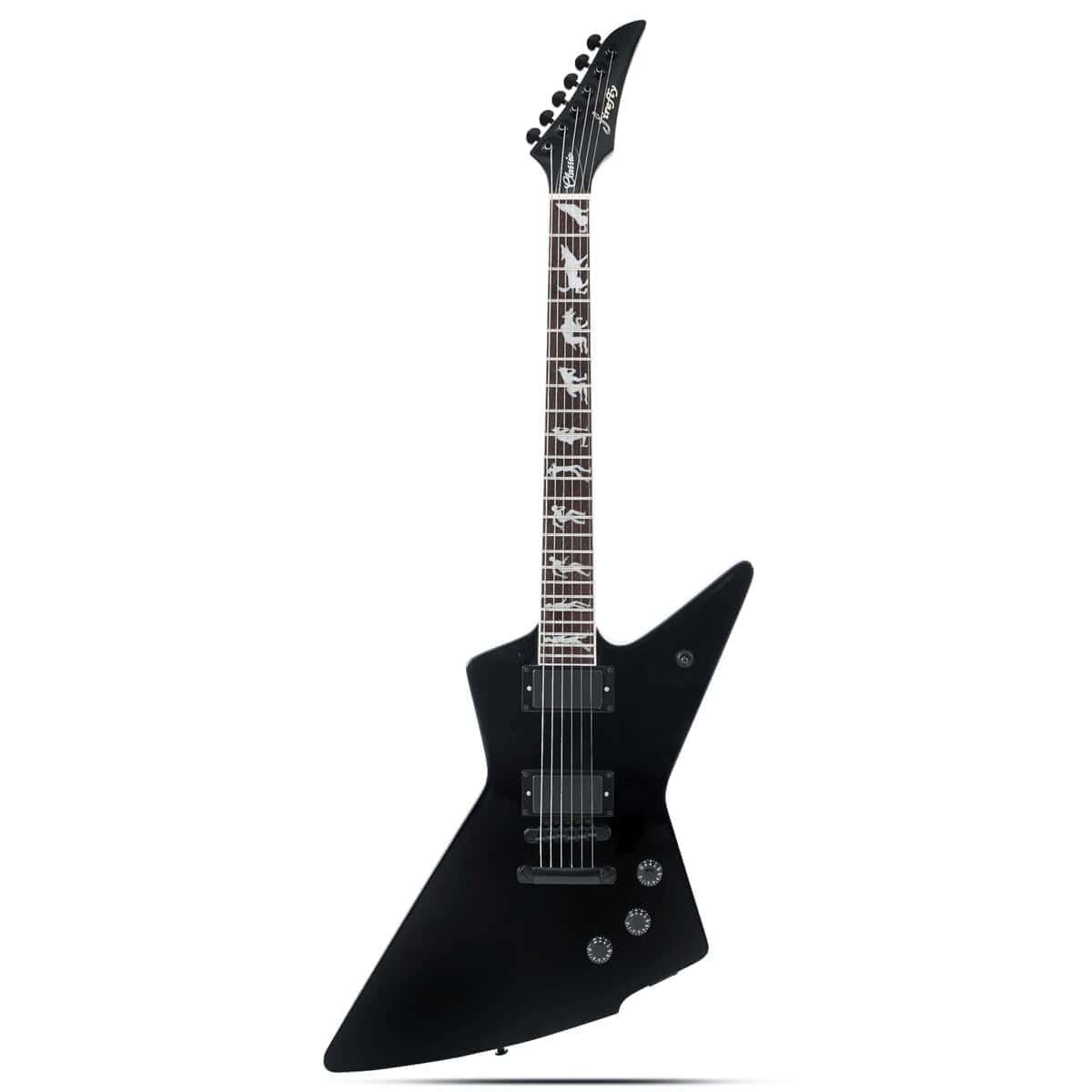 Guitarra eléctrica de cuerpo sólido Firefly -Negro Brillante