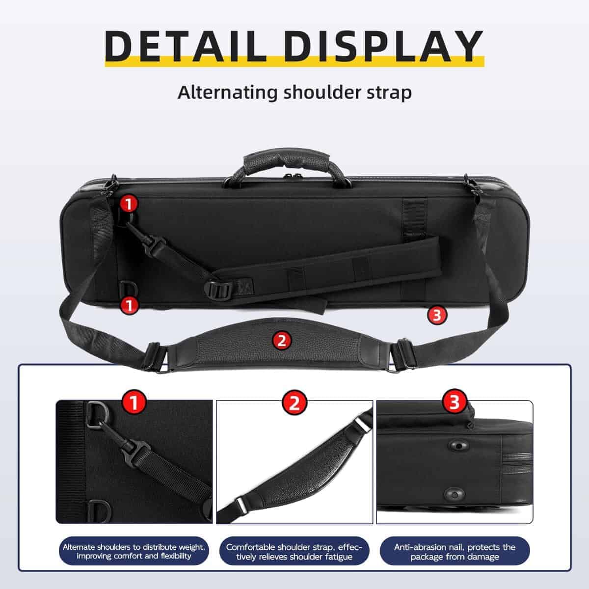 Estuche de Saxofón Soprano Recto Omebaige, Material Nylon - Imagen 6