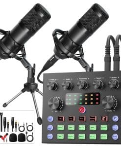 Paquete de Equipos de Podcast para 2 - Interfaz de Audio DJ