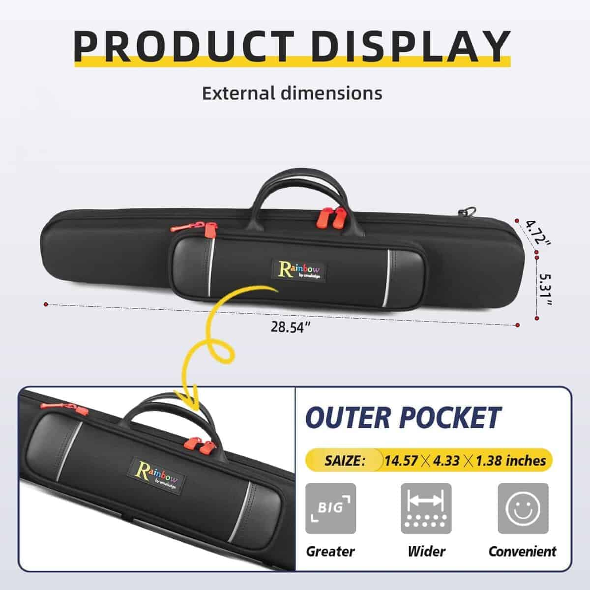 Estuche ligero Omebaige para clarinete Bb con -Arcoíris - Imagen 3