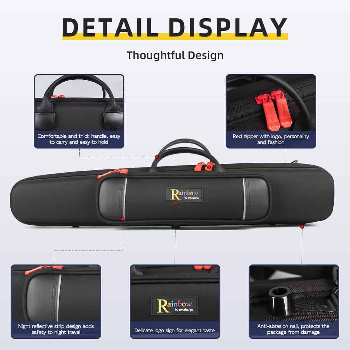 Estuche ligero Omebaige para clarinete Bb con -Arcoíris - Imagen 5