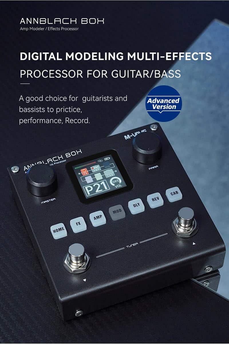 M-KVIVE Black Pedal Box Amplificador Multiefectos Portátil - Imagen 4