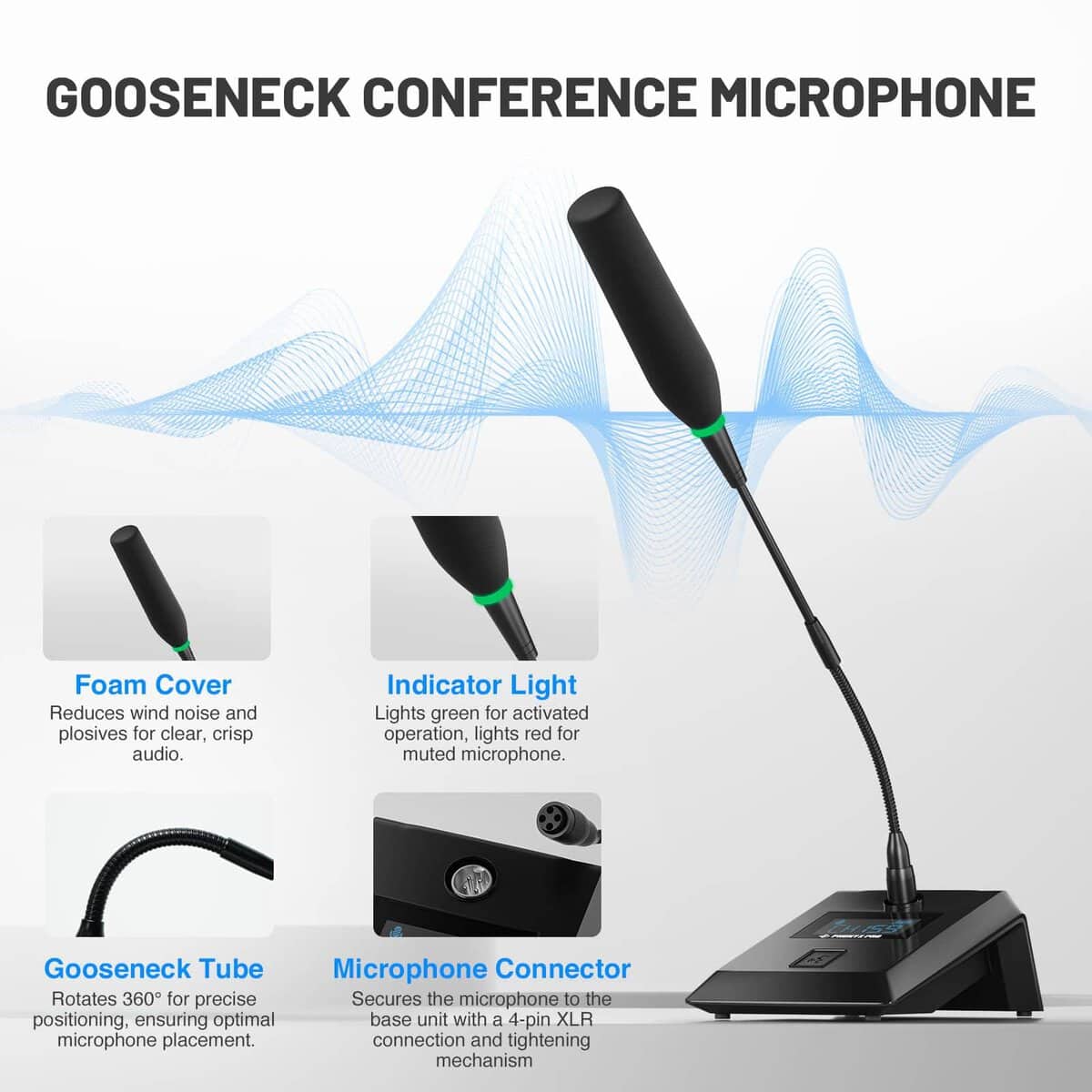 Sistema de Micrófono Inalámbrico de Conferencia Phenyx Pro, - Imagen 8