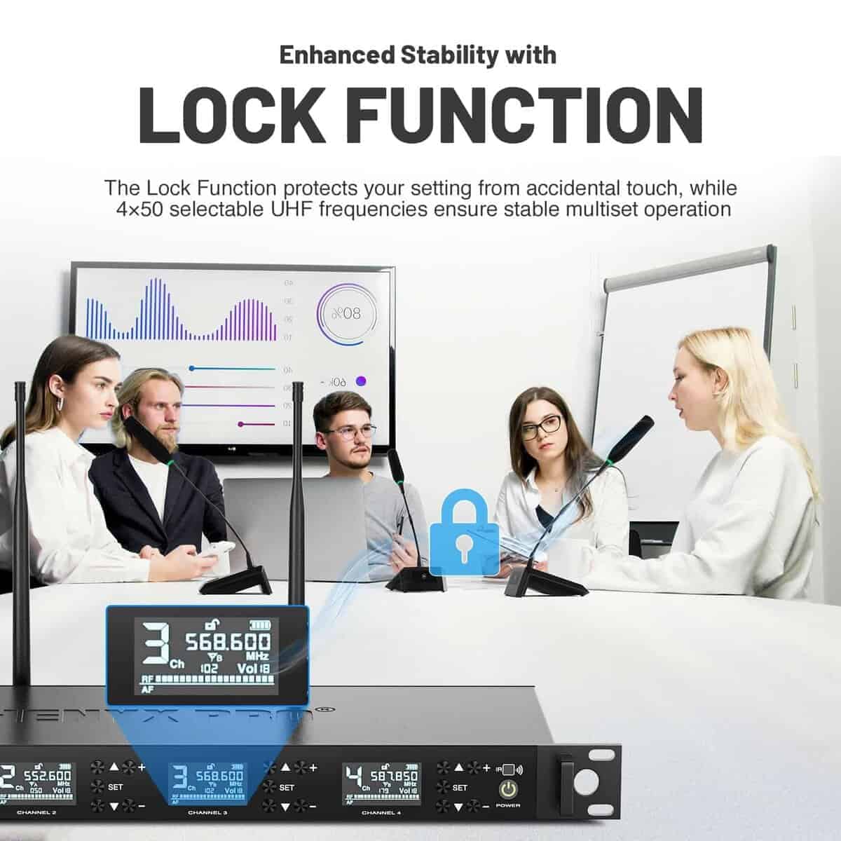 Sistema de Micrófono Inalámbrico de Conferencia Phenyx Pro, - Imagen 5