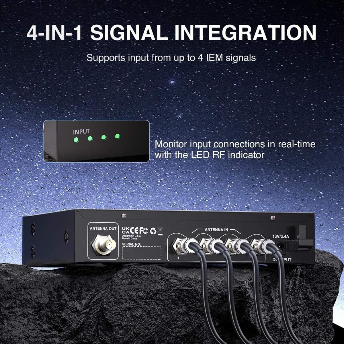 Paquete combinador de antenas inalámbricas UHF Phenyx Pro - Imagen 5