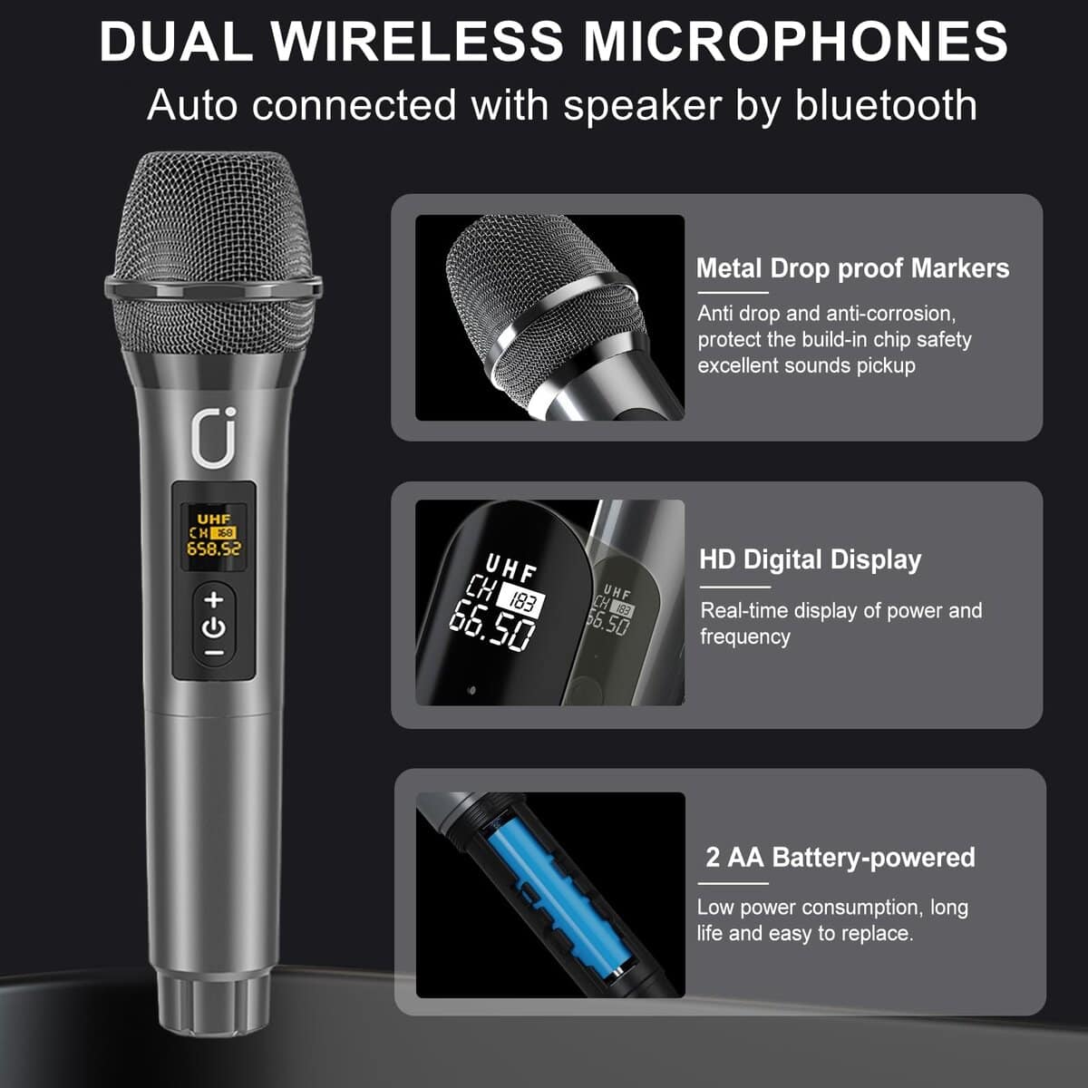 Máquina de Karaoke HWWR, Altavoz Portátil Bluetooth 5.0 con - Imagen 9