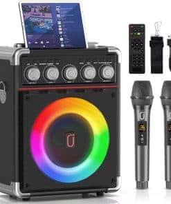 Máquina de Karaoke HWWR, Altavoz Portátil Bluetooth 5.0 con