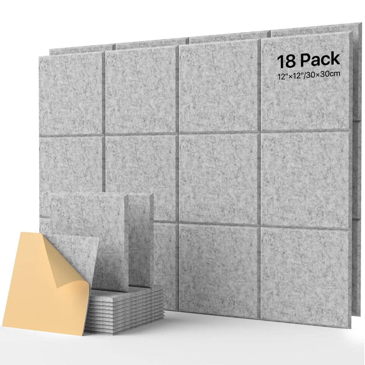18 Pack Paneles de Pared Insonorizantes Autoadhesivos,