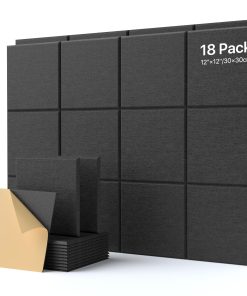18 Pack Paneles Acústicos Autoadhesivos, Paneles de Espuma