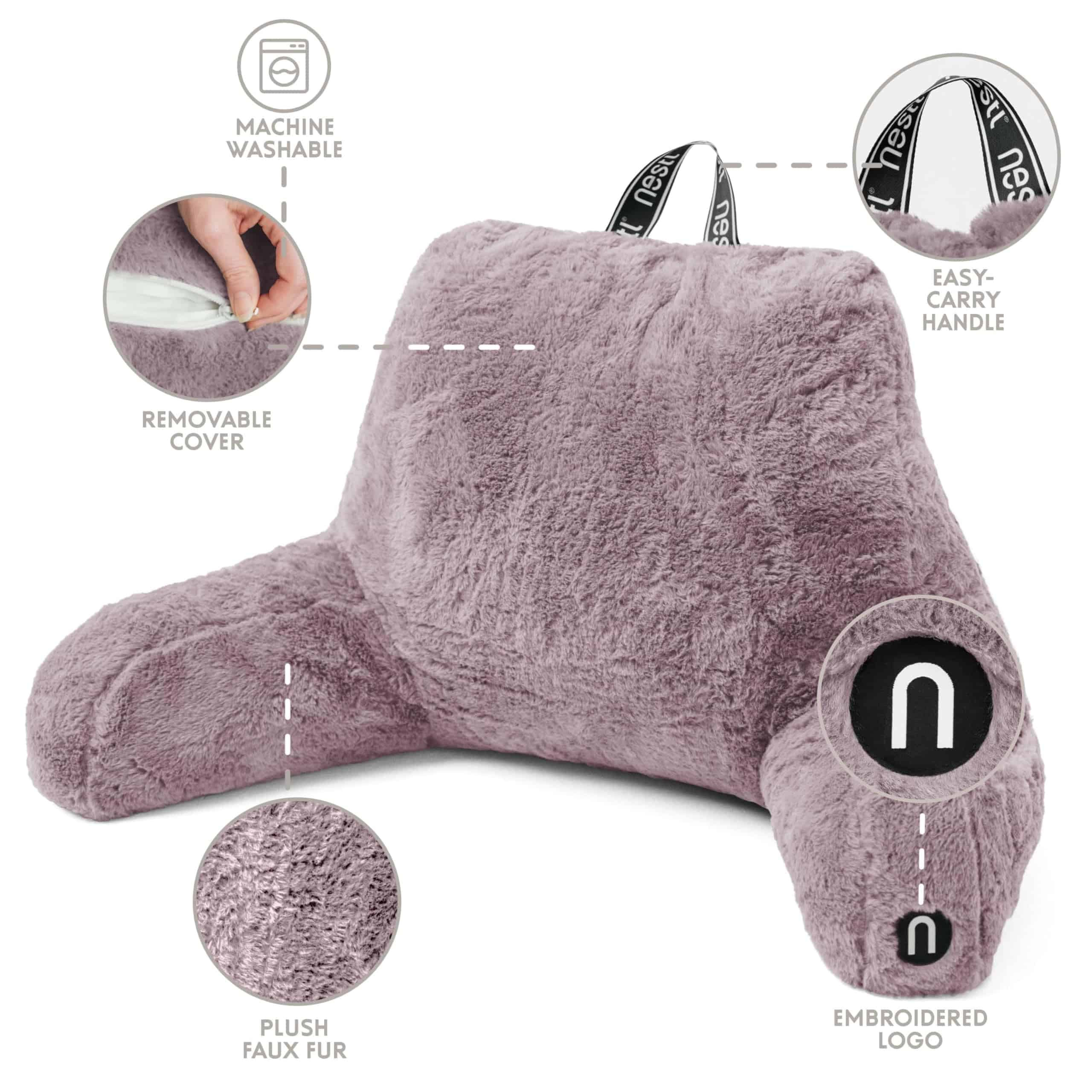 Almohada de Lectura Nestl, Elegante Cojín para la Espalda - Imagen 5