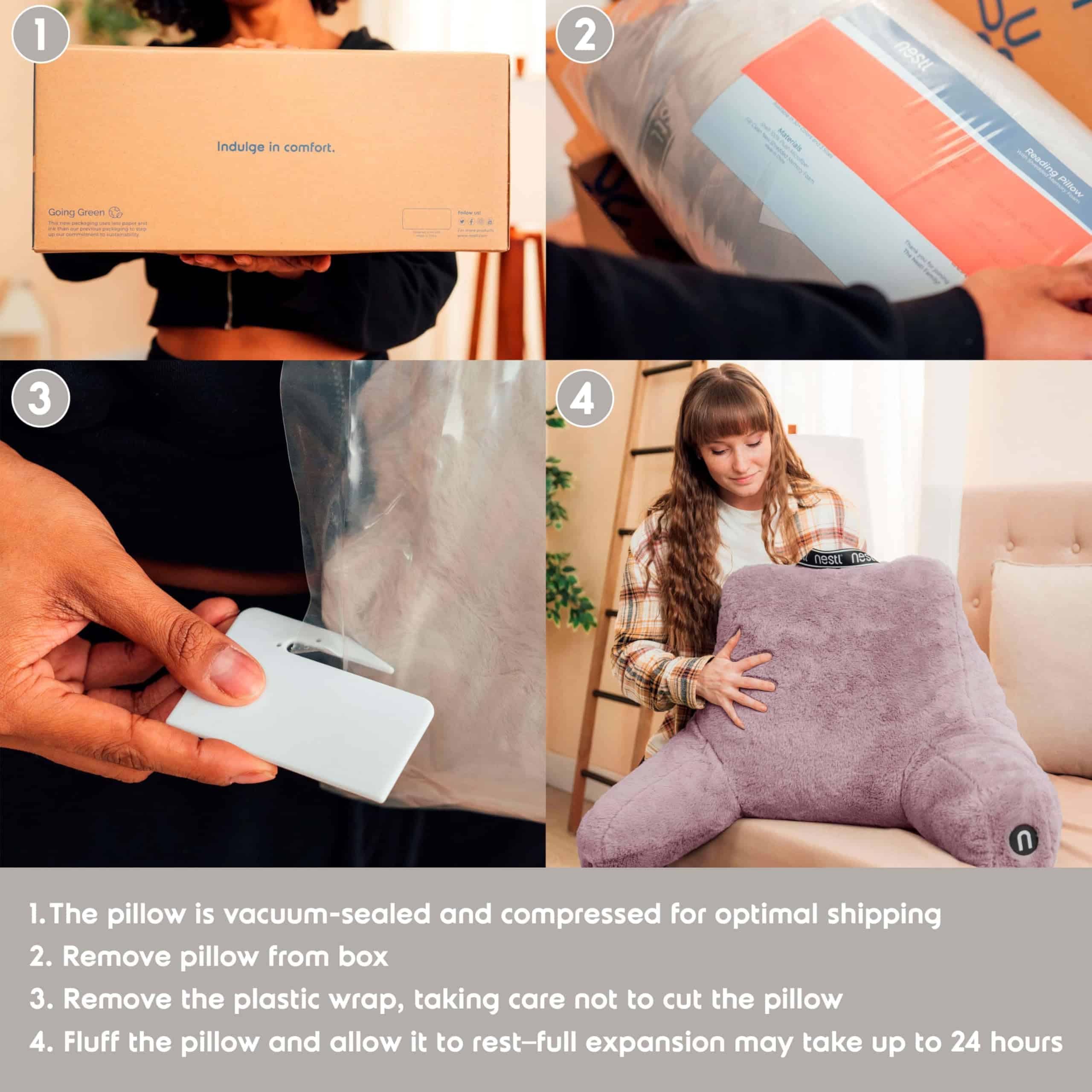 Almohada de Lectura Nestl, Elegante Cojín para la Espalda - Imagen 9