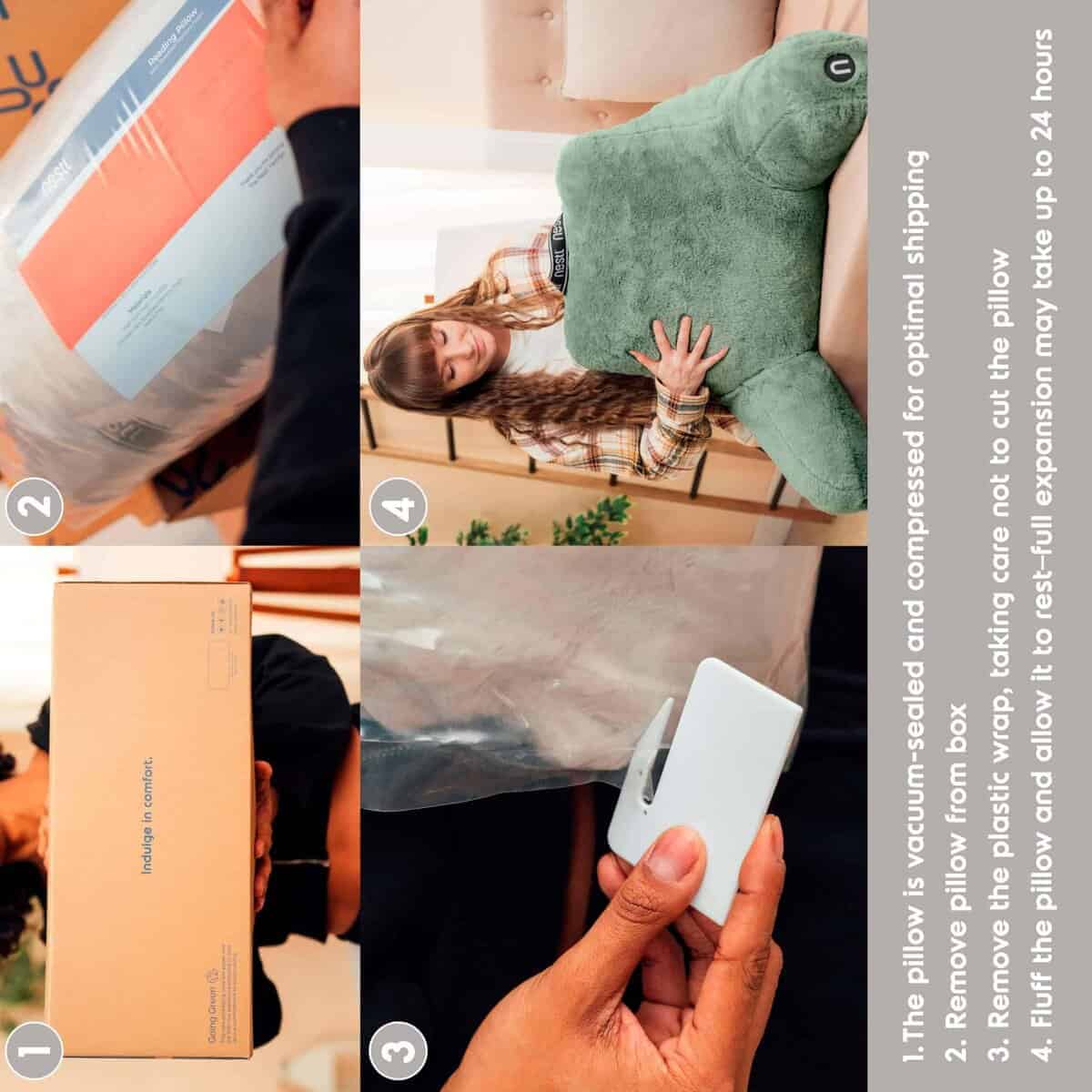 Almohada de Lectura Nestl Fur, Elegante Almohada de - Imagen 9