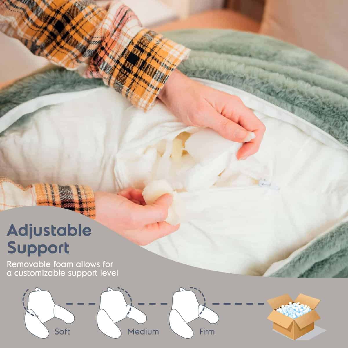 Almohada de Lectura Nestl Fur, Elegante Almohada de - Imagen 7