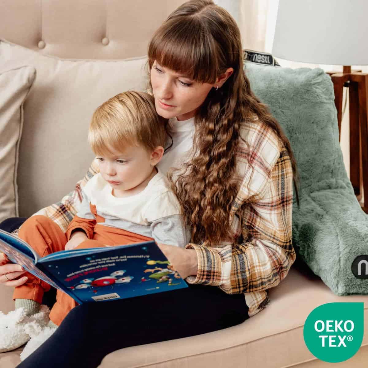 Almohada de Lectura Nestl Fur, Elegante Almohada de - Imagen 3