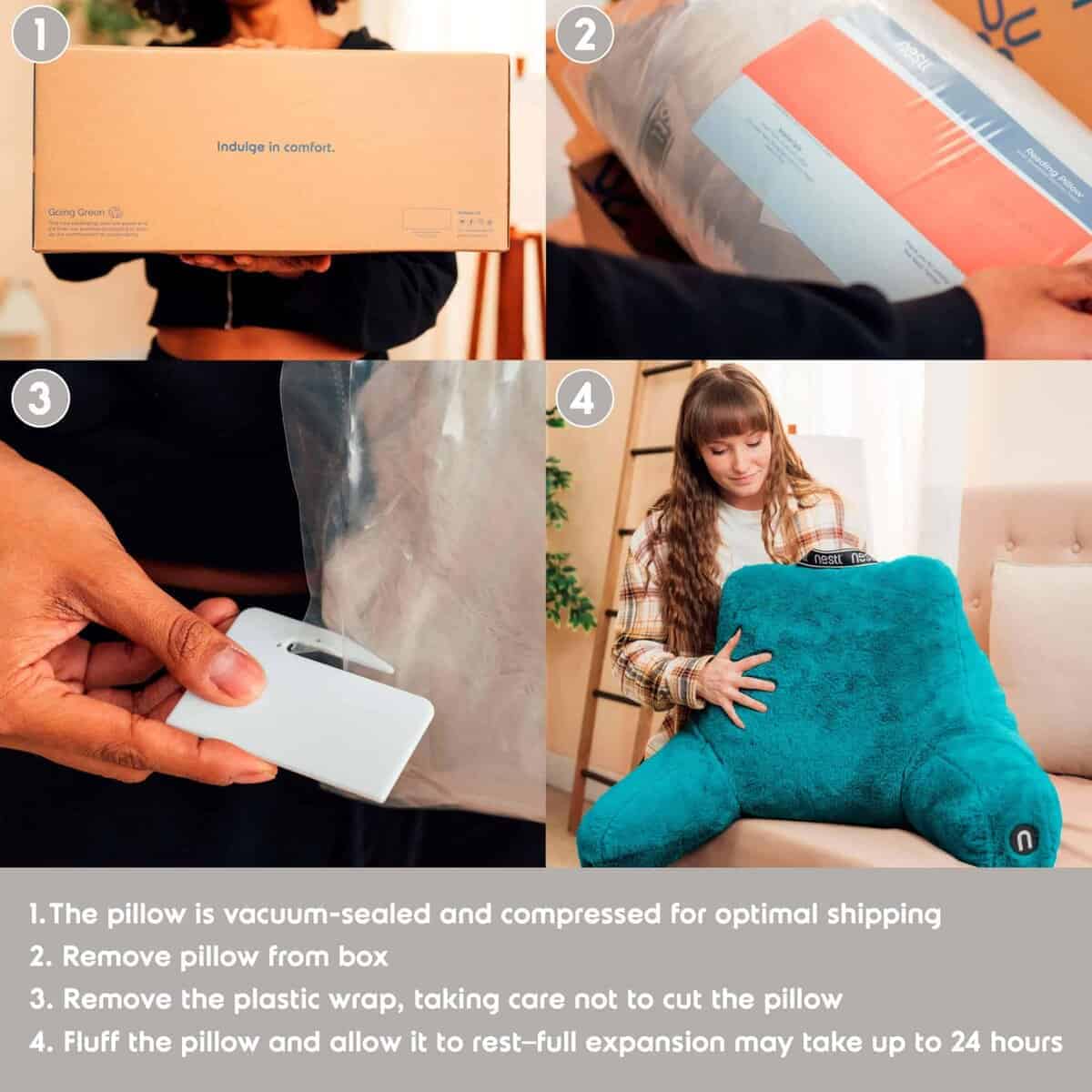 Almohada de lectura Nestl, elegante almohada para la cama - Imagen 9