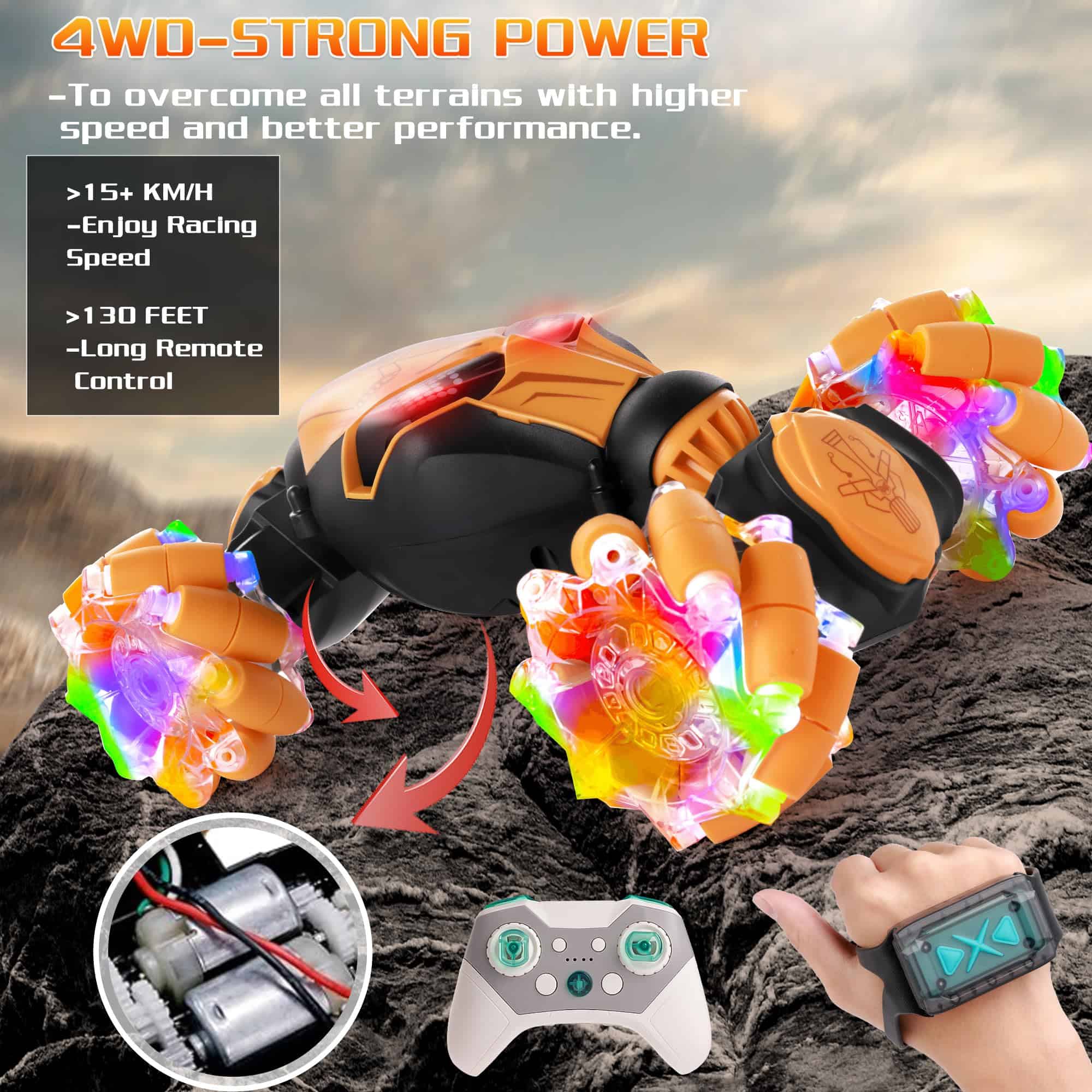 Coche de Control Remoto con Sensor de Gestos para Niños - Imagen 7