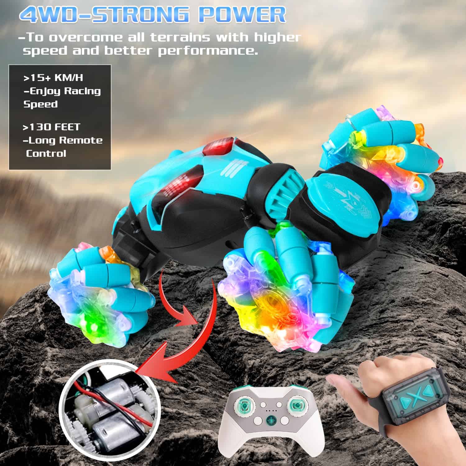 Coche de Control Remoto con Sensor de Gestos RC Stunt Cars - Imagen 7