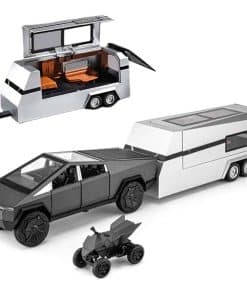 Pickup y Remolque de Juguete 1/32 con Luces y Función Pull