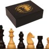 Juego de Ajedrez de Madera Staunton de Caballero Alemán