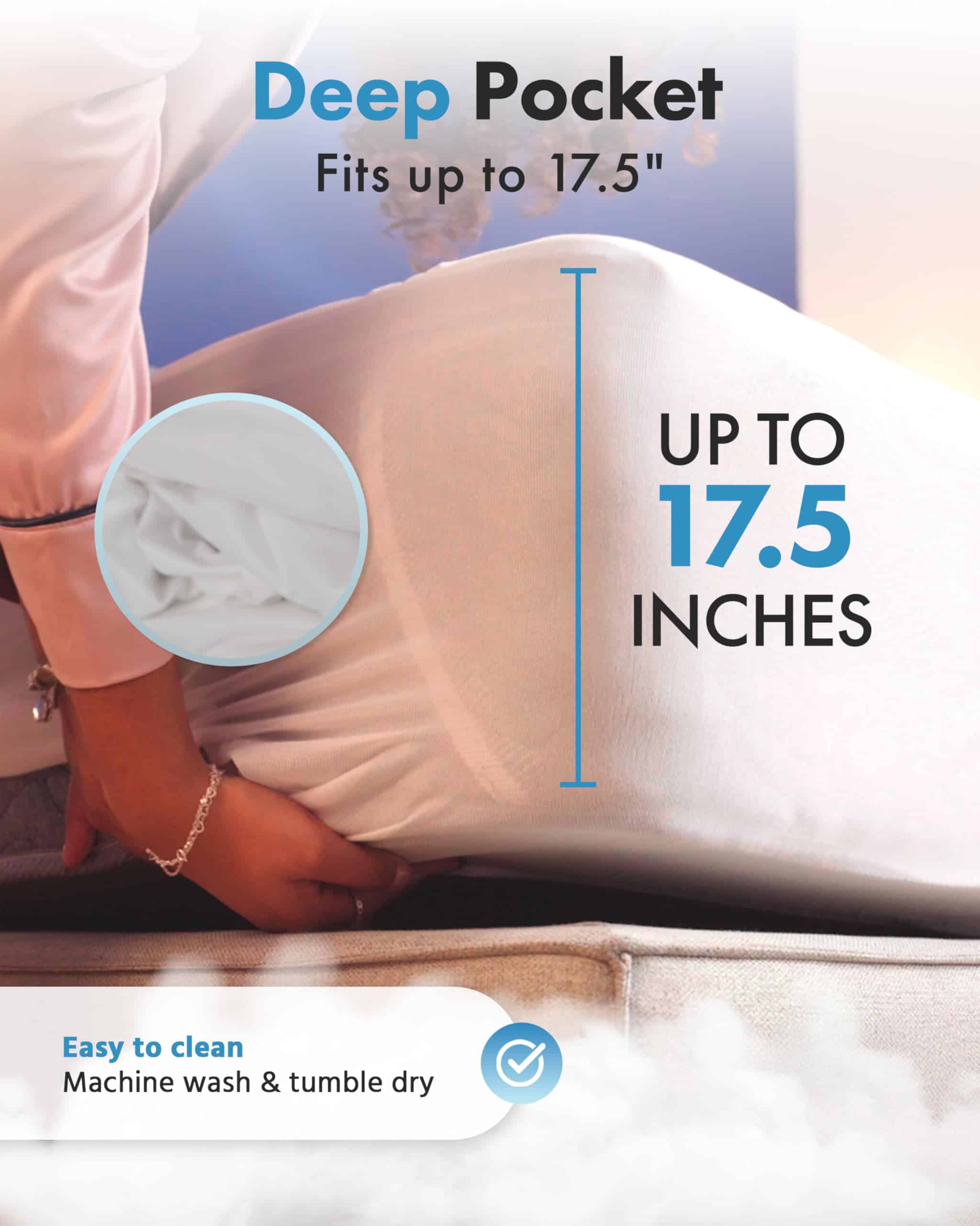 Protector de Colchón Impermeable Tamaño Queen | Cubierta de - Imagen 6