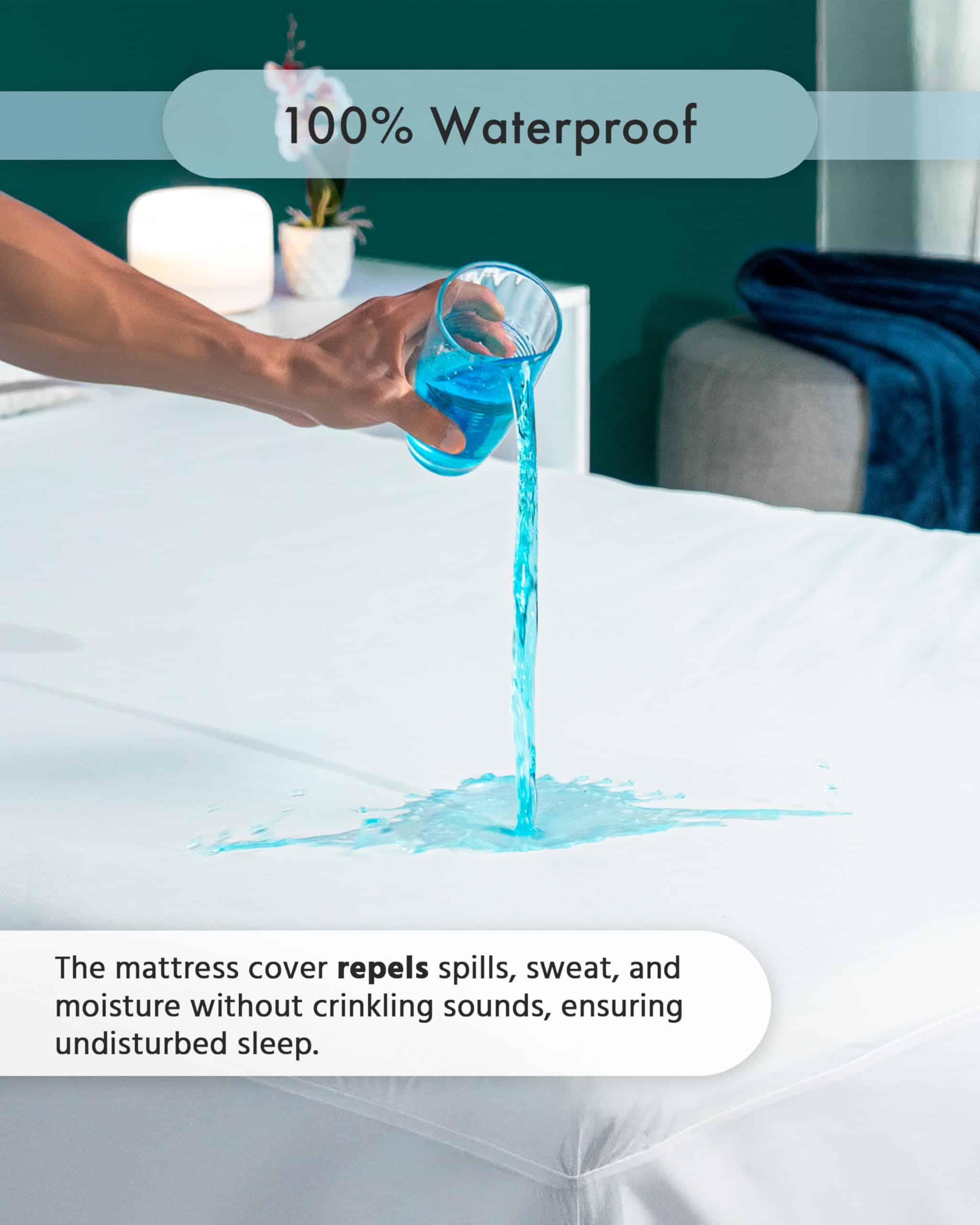 Protector de Colchón Impermeable Tamaño Queen | Cubierta de - Imagen 5