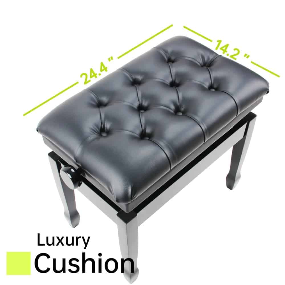 Banqueta de piano ajustable en altura / Taburete de piano, - Imagen 4