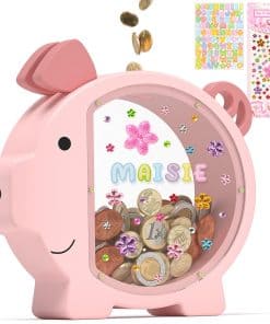 Cofre de ahorros de madera Summidate para niñas, Cofre de