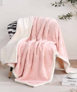 Manta de Sherpa Gracelife de Franela, Manta Esponjosa Suave