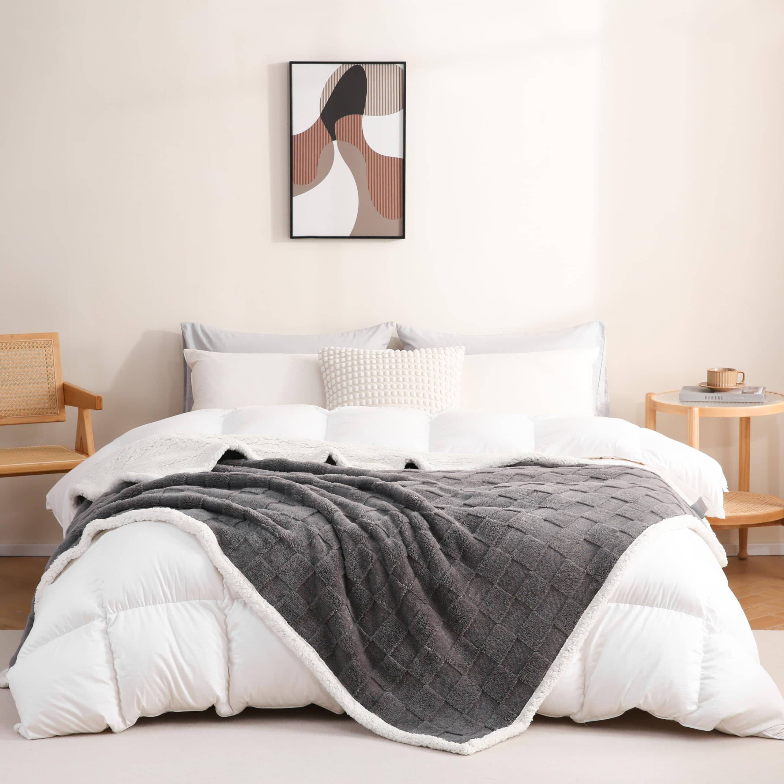 Manta Sherpa Gracelife Manta de Franela, Manta Esponjosa - Imagen 4