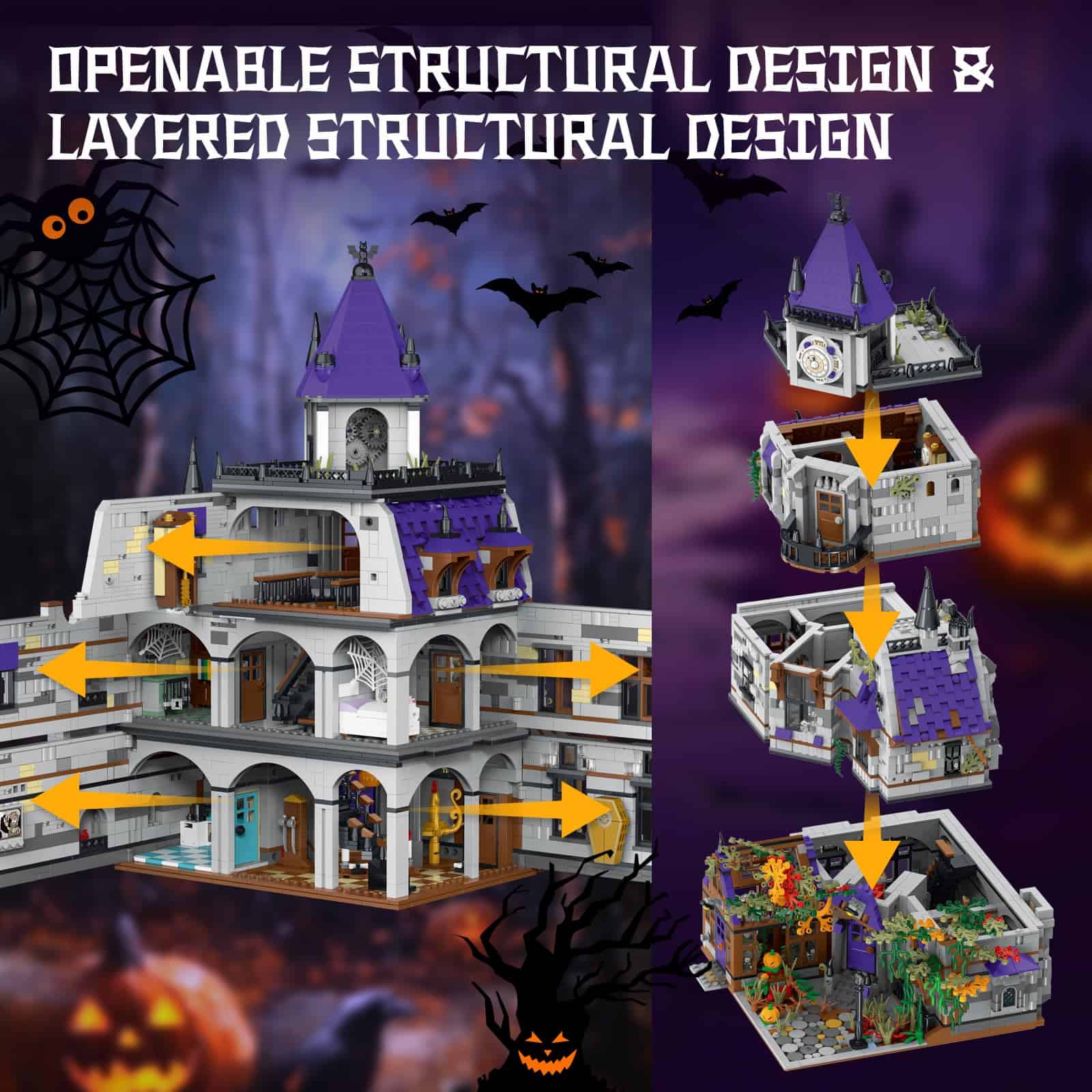 Set de construcción de casa del castillo medieval - Imagen 4