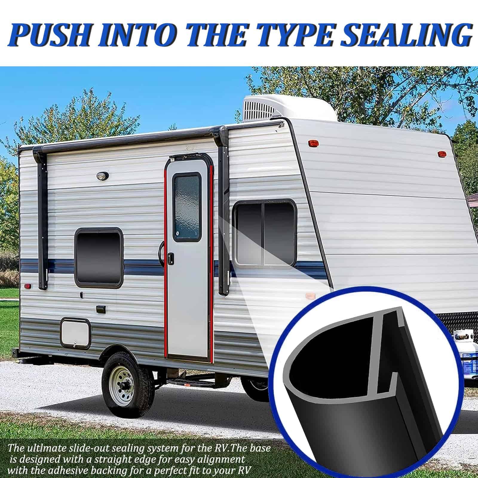 Sello deslizante para RV, sello de fieltro de 35 pies con - Imagen 6