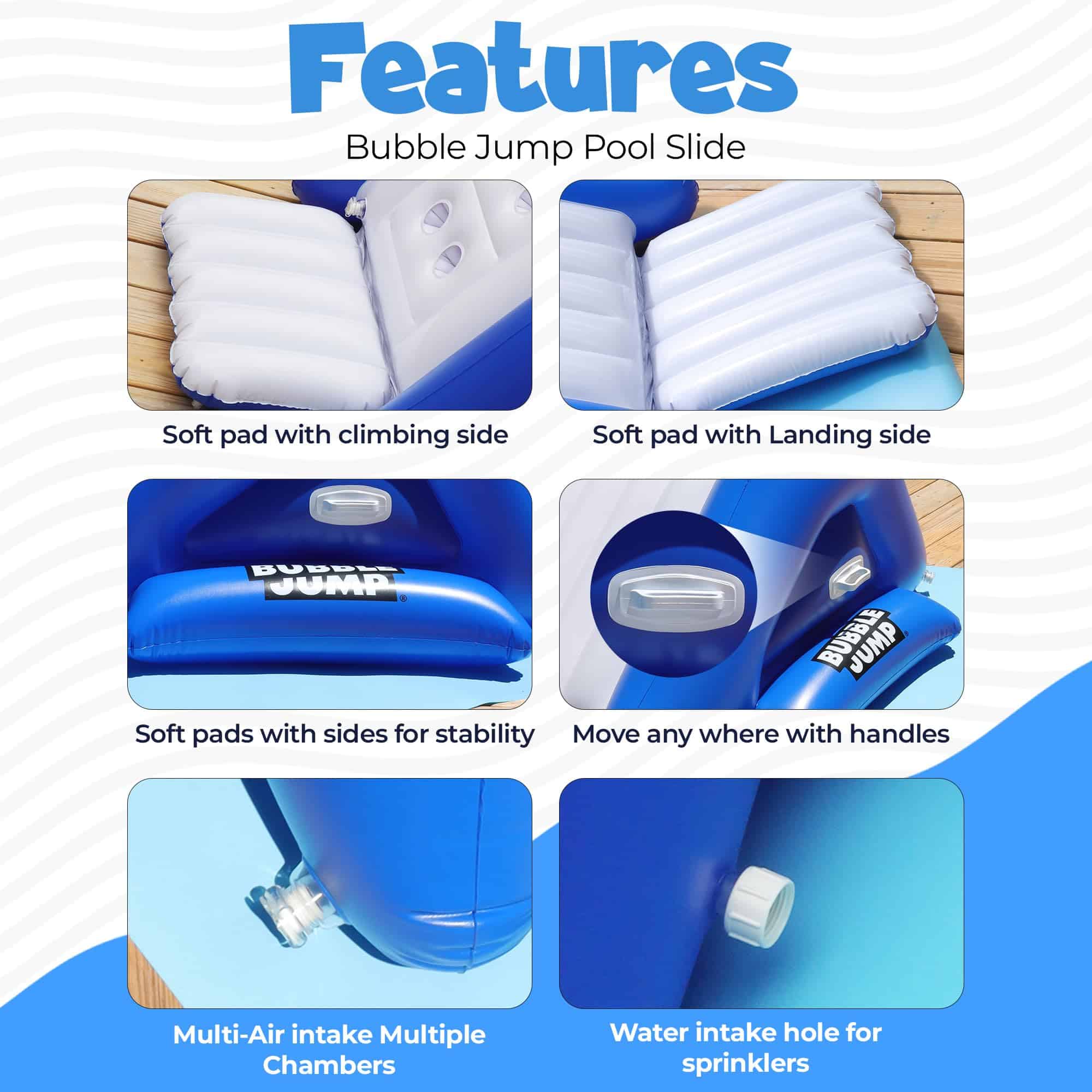 Tobogán Inflable para Piscina, Duradero Tobogán Inflable de - Imagen 6