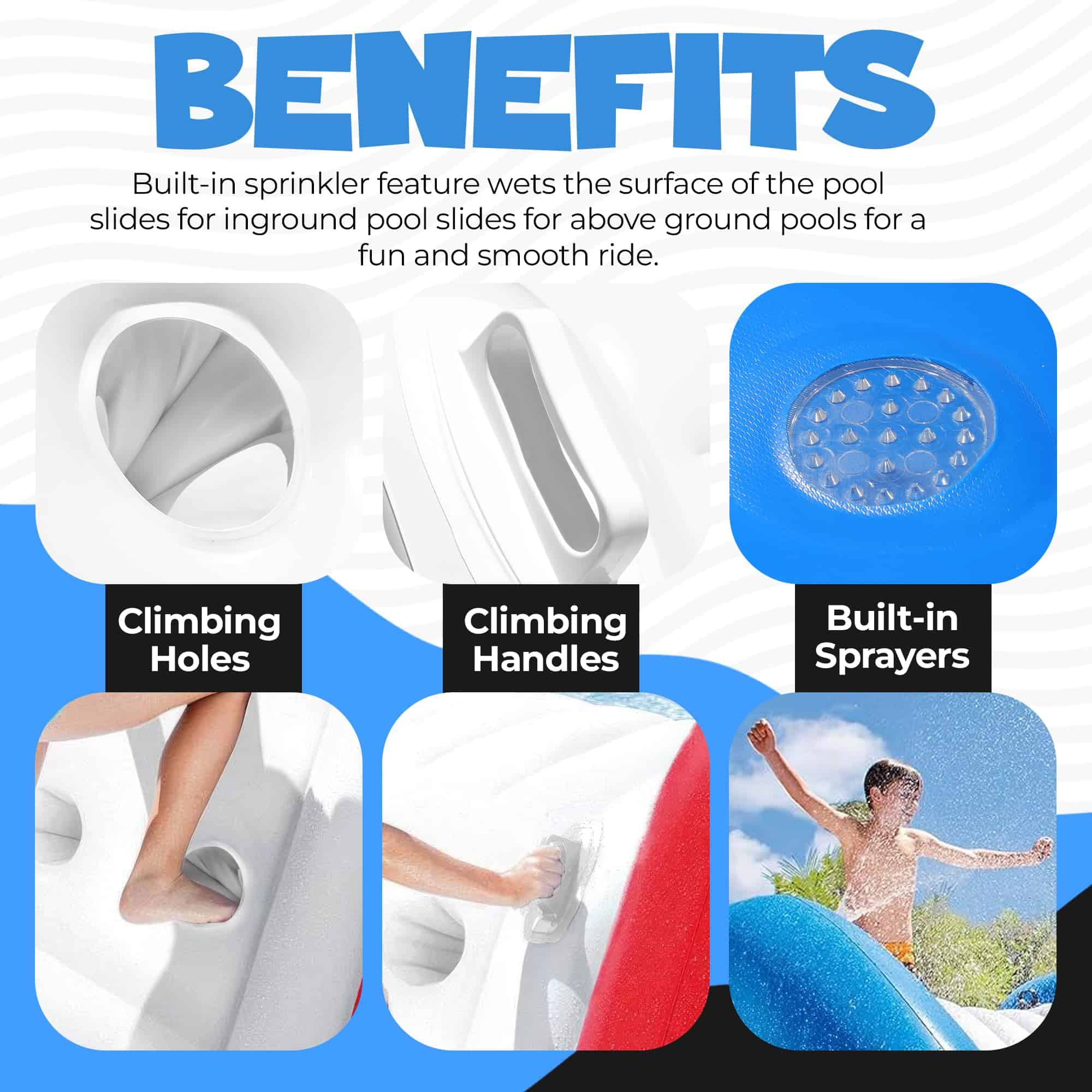 Tobogán Inflable para Piscina, Duradero Tobogán Inflable de - Imagen 4