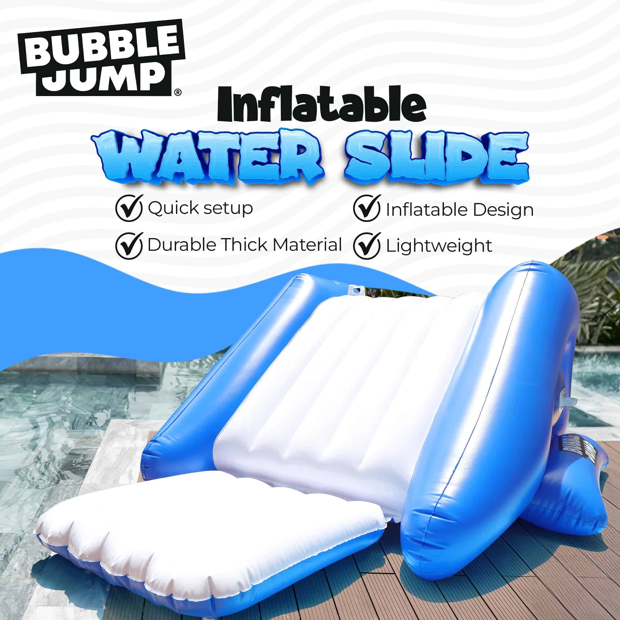 Tobogán Inflable para Piscina, Duradero Tobogán Inflable de - Imagen 3